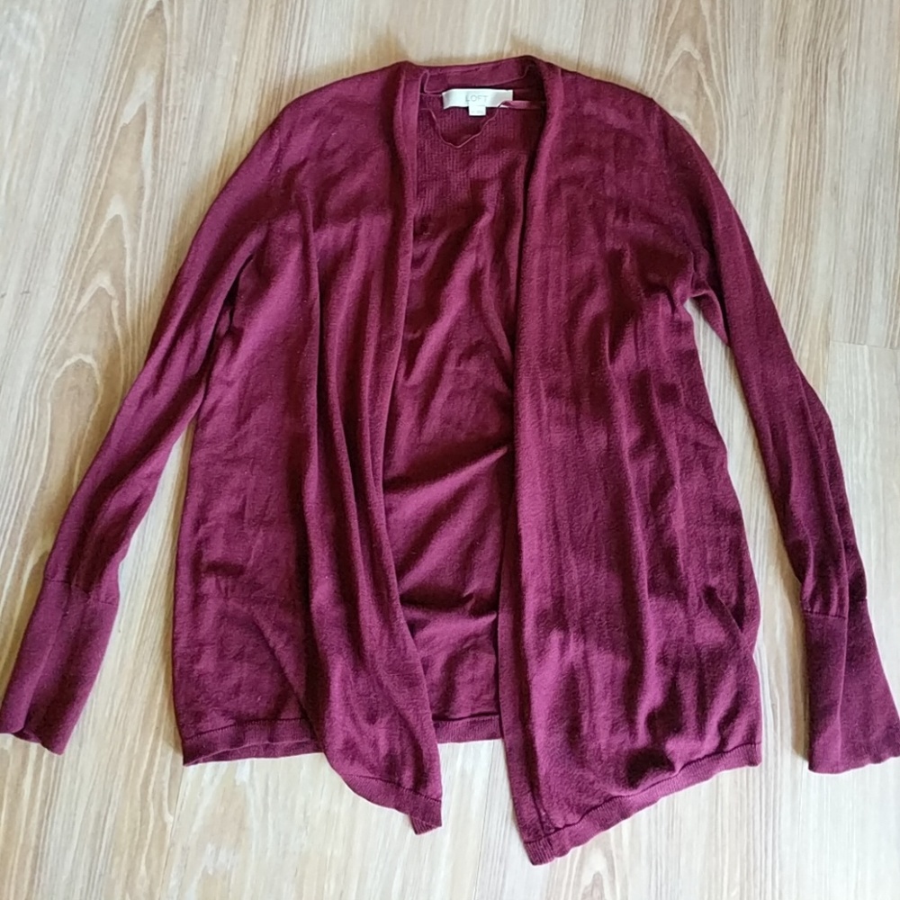 LOFT Red Cardigan